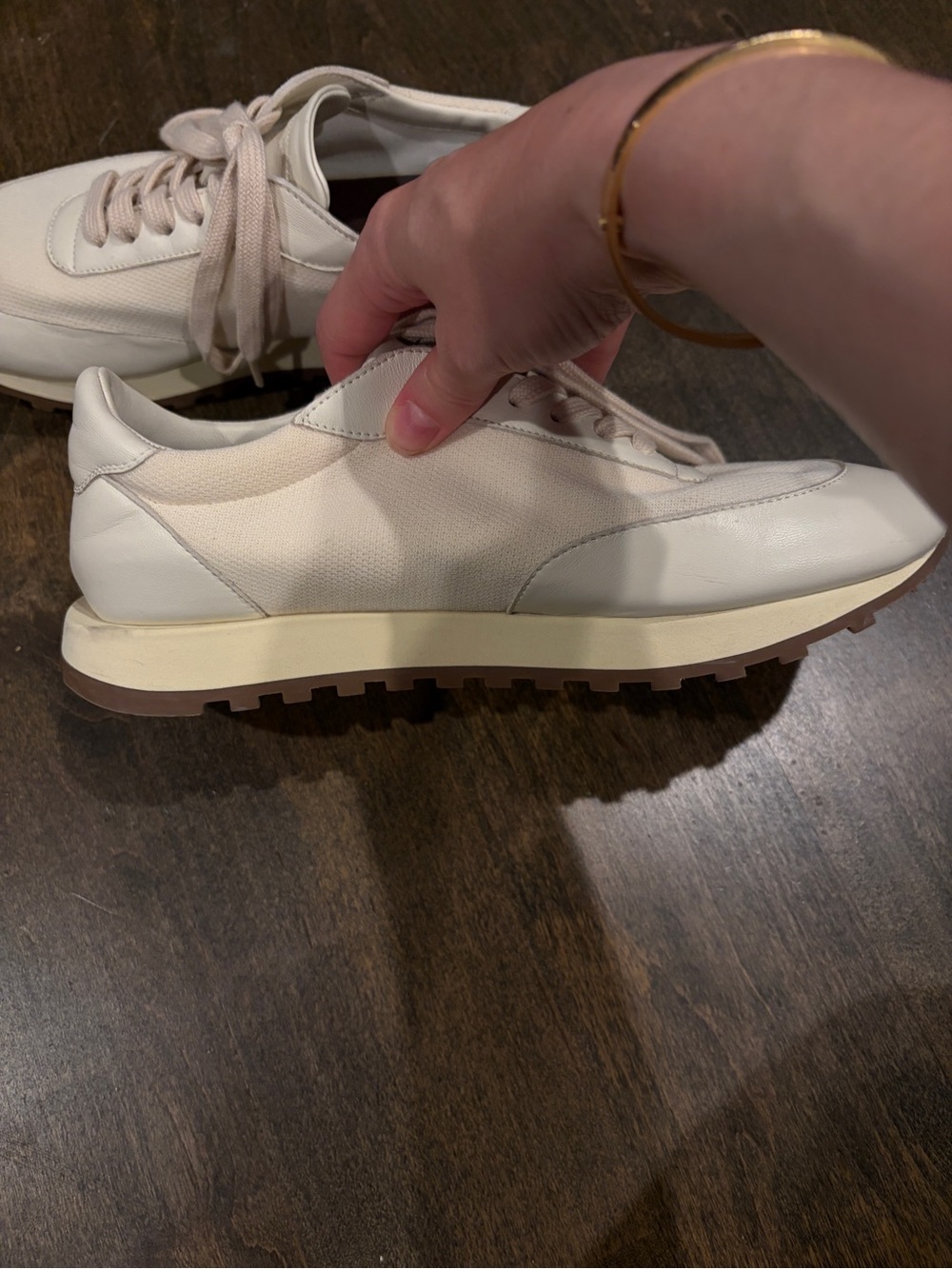 The Row Cream and Brown Women's Low-Top Sneakers - Picture 9 of 12